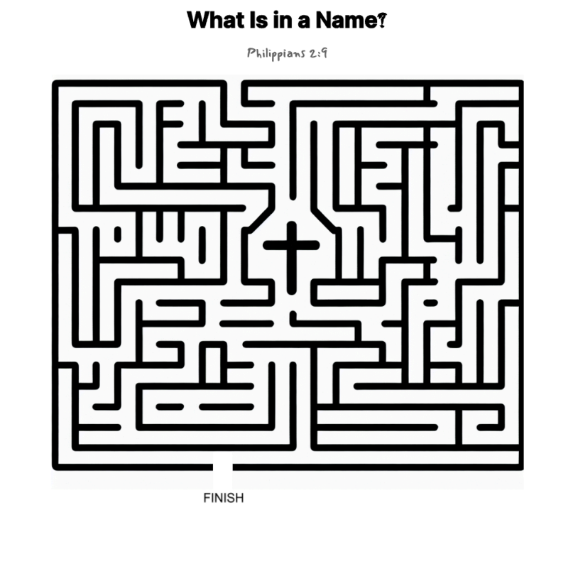 What Is in a Name? maze